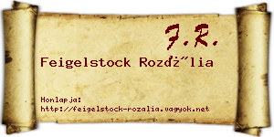 Feigelstock Rozália névjegykártya